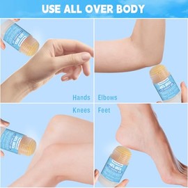 Crema de urea 60% con 2% ácido salicílico para pies y manos en barra – Bálsamo reparador para manos agrietadas, codos, rodillas, pies y talones, callo