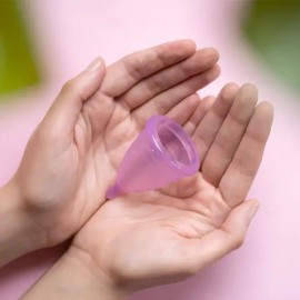 Pack 2 Copas Menstruales Angelcup Lila Grande Rosa Chica Silicona Certificada                                                                         