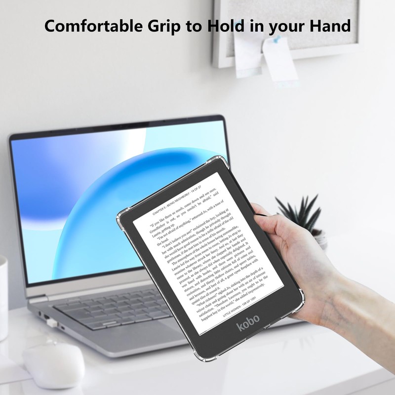 Aircawin for 6'' Kobo Clara HD Case Clear,Slim Clear Case
