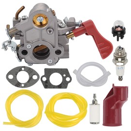 Harbot 545008042 545189502 Carburetor for Craftsman Husqvarna Poulan Pro PP338PT PP033 PP133 PP333 33cc Gas Trimmer Zama C1M-W44 with 545190501 Carburetor Boot