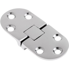 2/4Pcs Marine Stainless Steel 316 Cabin Door Flap Concealed Folding Table Hinges, 66 * 30mm 180 Degree Turn Plate Hinge Hidden Hinge Furniture Assembly Cabinet Door Hinges (4)