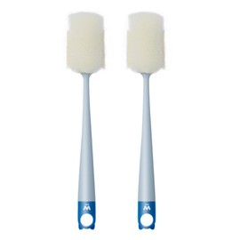 2PCS Bottles Dishwashing Foam Sponge Brush, Long Handle Cleaning Brush for Coffee Glasses Pot Milk Cup Mugs Wine Bottle Baby Bottles Kitchen Clean, Blue