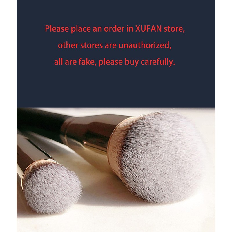 XUFAN 3PCS Foundation Concealer Brushes, Under Eye Mini Angled Brush,