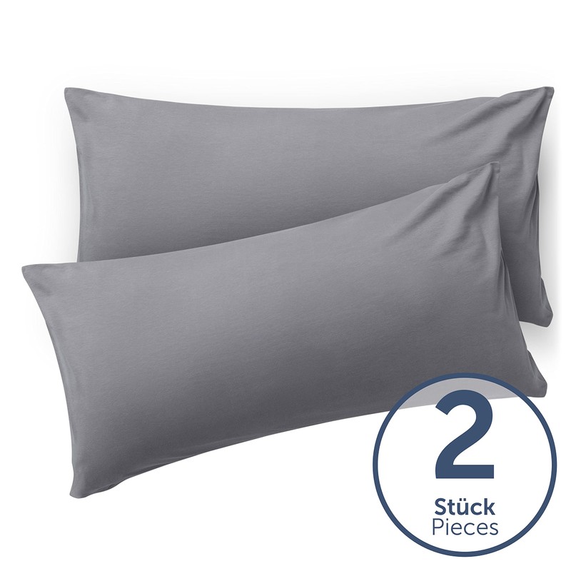 Blumtal Grey Pillow Cases 2 Pack - Soft Brushed Microfibre