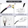 Replacement Plug 2 Prong, Extension Cord Replacement Male Power Plug,