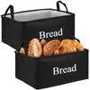 HFYZZ 2 Packs Bread Storage Basket for Pantry, Imitation Linen