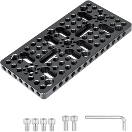 INNOREL CP1407 14 * 7cm Multi-Functional Cheese Plate with 1/4" & 3/8" Threads, Switching Mounting Plate with Built-in ARRI Locating Holes for Camera and Tripod