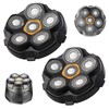 2PCS Magnetic 6 Blade Head Shaver Replacement Heads for DOAO