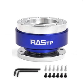 MUGE RACING Steering Wheel Quick Release, Steering Wheel Hub Adapter Boss Kit Compatible With Most 6 Hole Steering Wheel Hub (Blue)