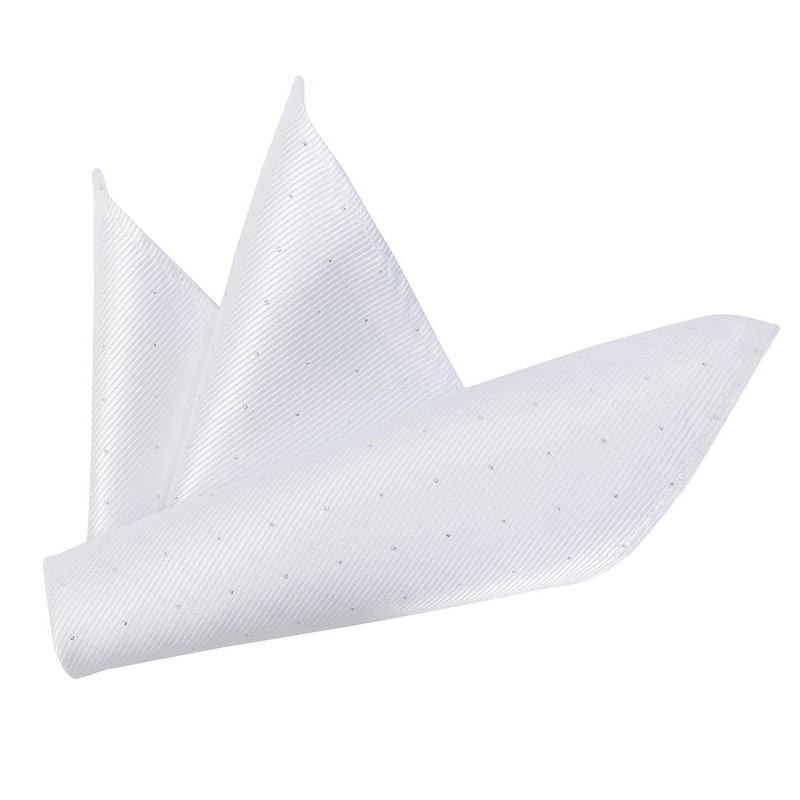 DonDon Men's Hanky Handkerchief 25 x 25 cm with Silver