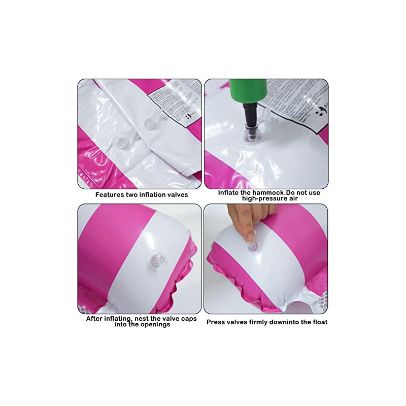 Juego de 2 colchonetas para piscina, flotador e inclinable, 4