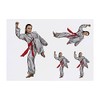 4 x 'Karate Kick Girl' Temporary Tattoos - Water Resistant,