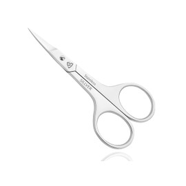 Nail Scissors Curved - Professional Eyebrow Scissors for Women and Men, Facial Hair Small Grooming Scissors for Nail, Eyebrows, Nose Hair, Mustache, Beard, Eyelashes, Dry Skin - Manicure Scissors