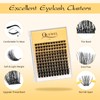 QUEWEL DIY Lash Extension Kit, 144pcs Lash Clusters with Lashes