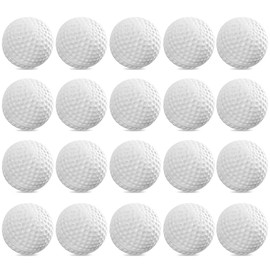24Pcs Golf Practice Balls, White Plastic Golf Balls Golf Training Balls Golf Game Toy Balls for Indoor Outdoor Exercise Activities Gifts for Kids Adults Golf Lover (White)