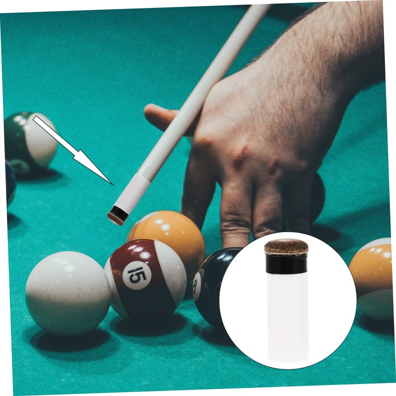 Outanaya 10pcs Screw Billiard Cue Tips Replacement Durable Plastic Tips