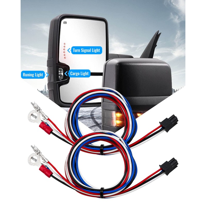 Tow Mirrors Wiring Harness Fit for Chevy Silverado GMC Sierra