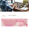 104 Keys Wired Keyboard 3 Colors Cute Gaming Keyboard USB