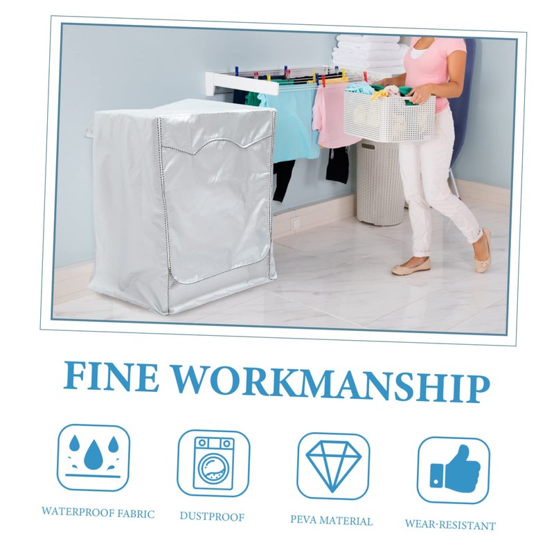 Operitacx Washing Machine Cover Full Protection for Washers Dryers Dustproof