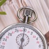 Mechanical Stop Watch, SXJ504 Handheld Sports Chronograph Alarm Mechanical Stopwatch