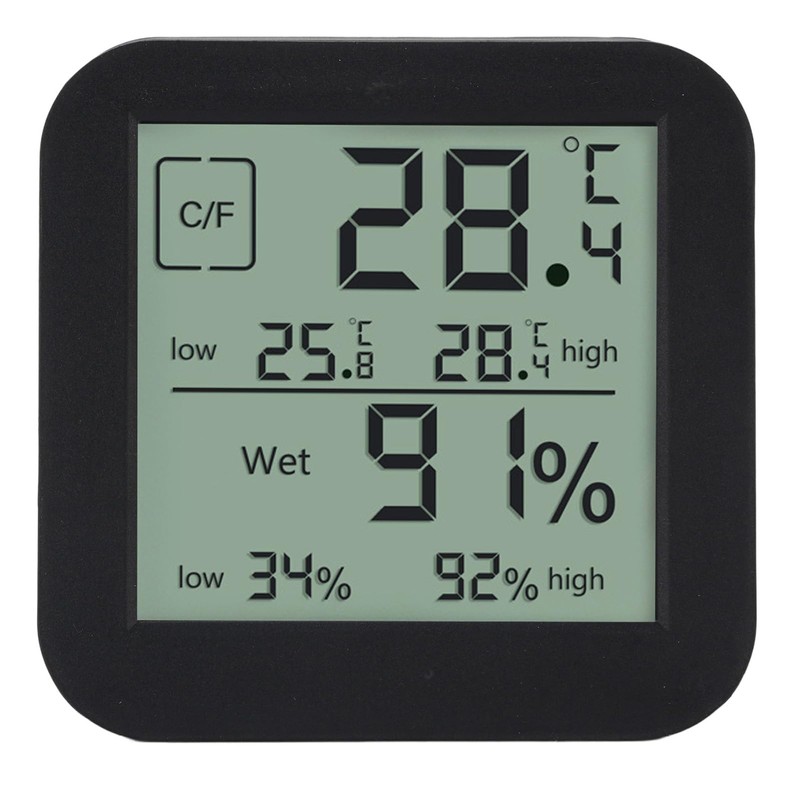 Thermometer, Hygrometer Timer, Doppelseitiges LCD-Touchscreen-Raumthermometer und Luftbefeuchter mit Küchentimer für