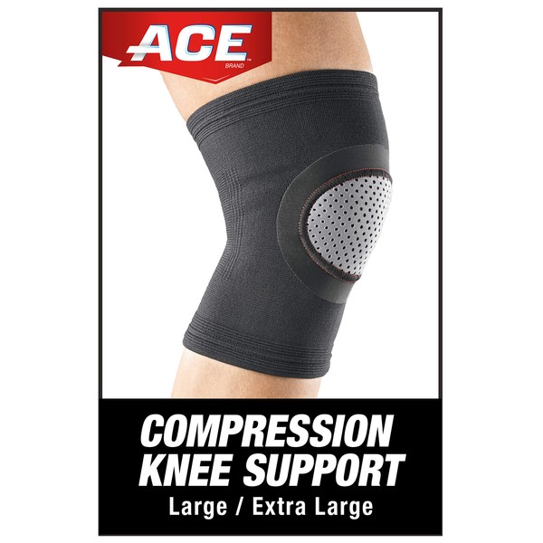 ACE Elasto-Preene Knee Support, Large/XLarge, Black (229067)