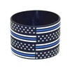 Great 1 Thin Blue Line American Flag Silicone Stretchable Bracelet