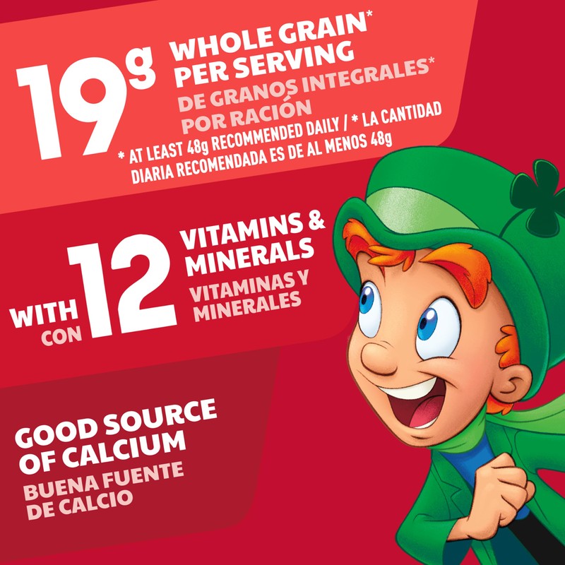 Lucky Charms Gluten Free Cereal with Marshmallows, Kids Breakfast Cereal,