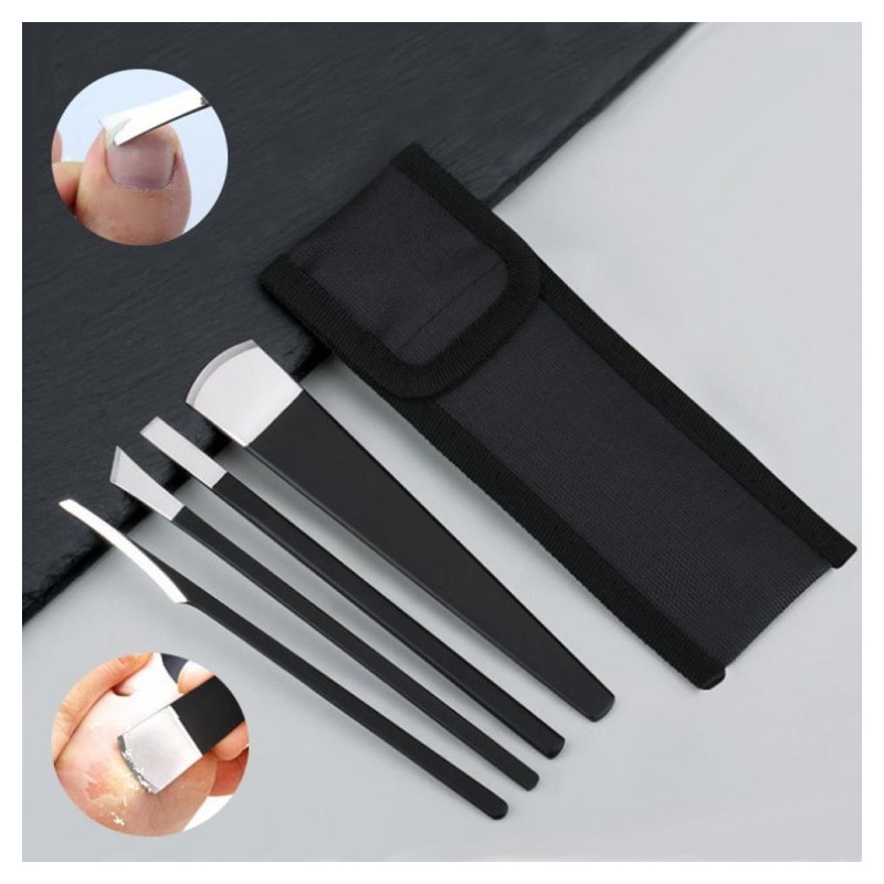 핑쇼60 4-Piece Exfoliating Pedicure Care Set with Pediblade and Cuticle