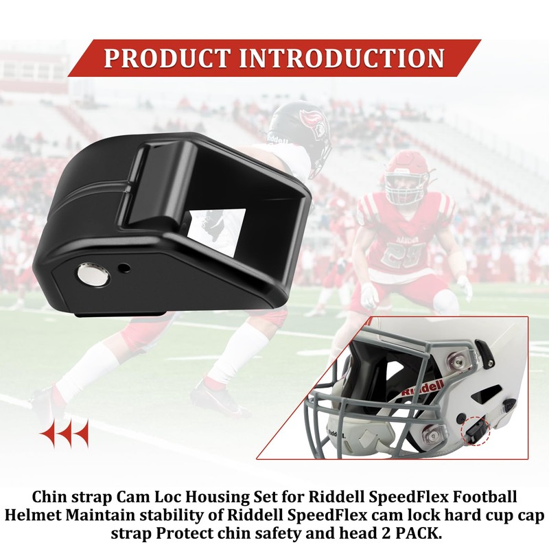Chin Strap Cam Loc Housing Set for Riddell SpeedFlex Football