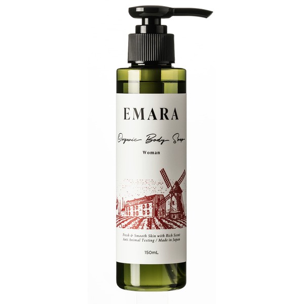 EMARA Organic Women's Body Soap, 5.3 fl oz (150 ml)