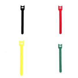 48 Pcs Reusable, Straps Cable Ties, Hook and Loop Straps Cable Ties Organizer Fastener for Home Office Accessories 4 Colors (Black/red/Yellow/Green)