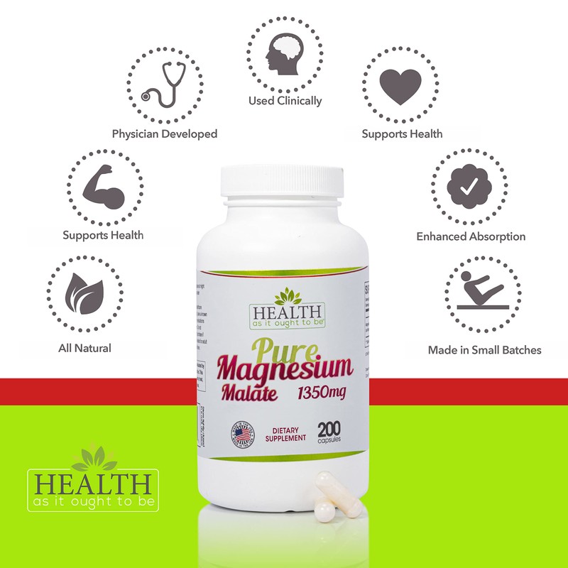 Health As It Ought To Be Pure Magnesium Malate 1350