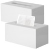 Youngever 2 Pack Tissue Box Covers, Plastic Rectangle Tissue Box