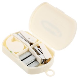 SEWACC 1 Set Multifunctional Scrapbooking Tool Kit with Cute Stapler Puncher Tape Dispenser Case for Crafts Present for Scrapbook Lovers