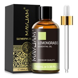 MAYJAM Essential Oil, Lemongrass 3.38 fl oz (100 ml) Aroma Oil, Natural Lemongrass Oil, Aroma Gift