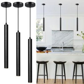 OKELI Modern Pendant Lights 4000K LED Dimmable Pendant Light Fixtures Pendant Lighting for Kitchen Island,Bar,Bedroom, 15.7inch, 10W, ETL, 3Pack