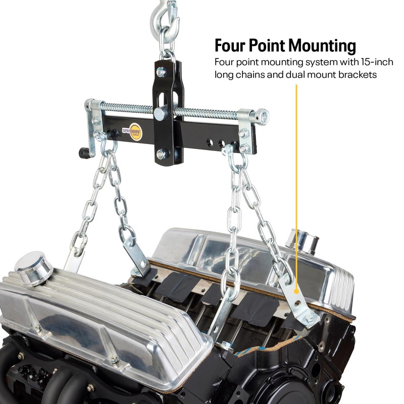 Adjustable Tilt Four-Point Chain Mount Engine Leveler, 1500 Lb.