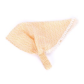 Little Girls Triangle Head Scarf/Headband with Pompom - Orange