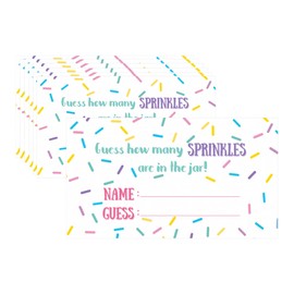 How Many Sprinkles in the Jar Party Game (Extra Cards)