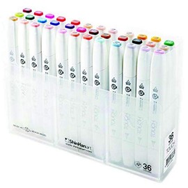 ShinHan Art Touch Twin Brush Marker Set B, Medium Broad Nib Brushes, 36 Colors (1213600)