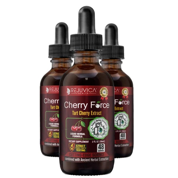Cherry Force - Real Tart Cherry - All-Natural Liquid Solution for 2X Absorption - Uric Acid and Inflammation Support