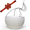 Dexceder 13.5 Inch Large Self Watering Hanging Planters Indoor Outdoor,