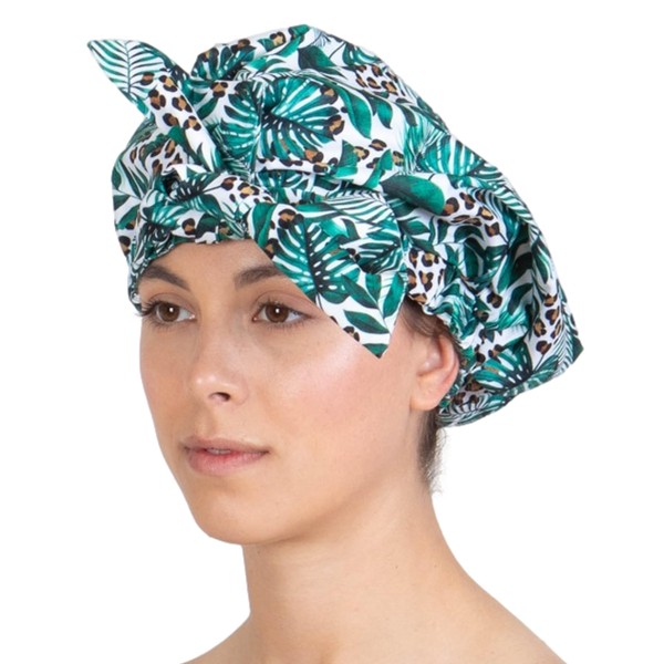 Gorro de ducha para mujer, reutilizable, impermeable, gorro de ducha
