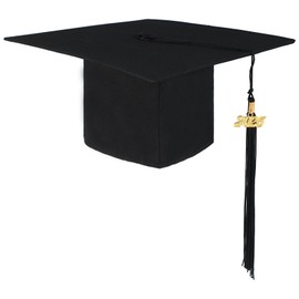 Graduation Hat 2025, Unisex Bachelor Hat, Plain Graduation Hat with 2025 Pendant Tassel, Black Graduation Hat for College, Graduation
