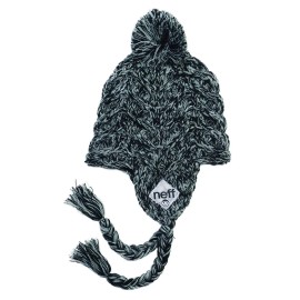 Neff Women's Black Ashes Tassel Pom Slouch Beanie Knit Cap Winter Ski Hat NWT