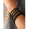 Black Bracelet for Men, Cuban Link Chain Bracelet, 5mm Mens