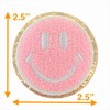 Gold Glitters & Pink Chenille Varsity Initial Patches, Adhesive Sticker