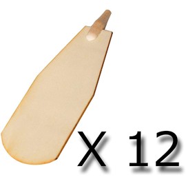 BRUBAKER Fan Blades Replacement Kit for 18 & 24 Inches Pyramids - Natural Wood - 12 Fan Blades