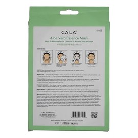 CALA - máscara para cara con escencia de aloe vera (paquete con 5 máscaras)                                                                           